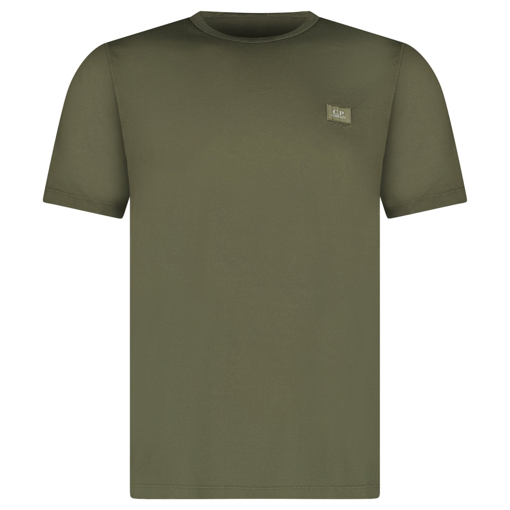 CP Company Mercerized Jersey 70/2 Gasato T-Shirt in Ivy Green