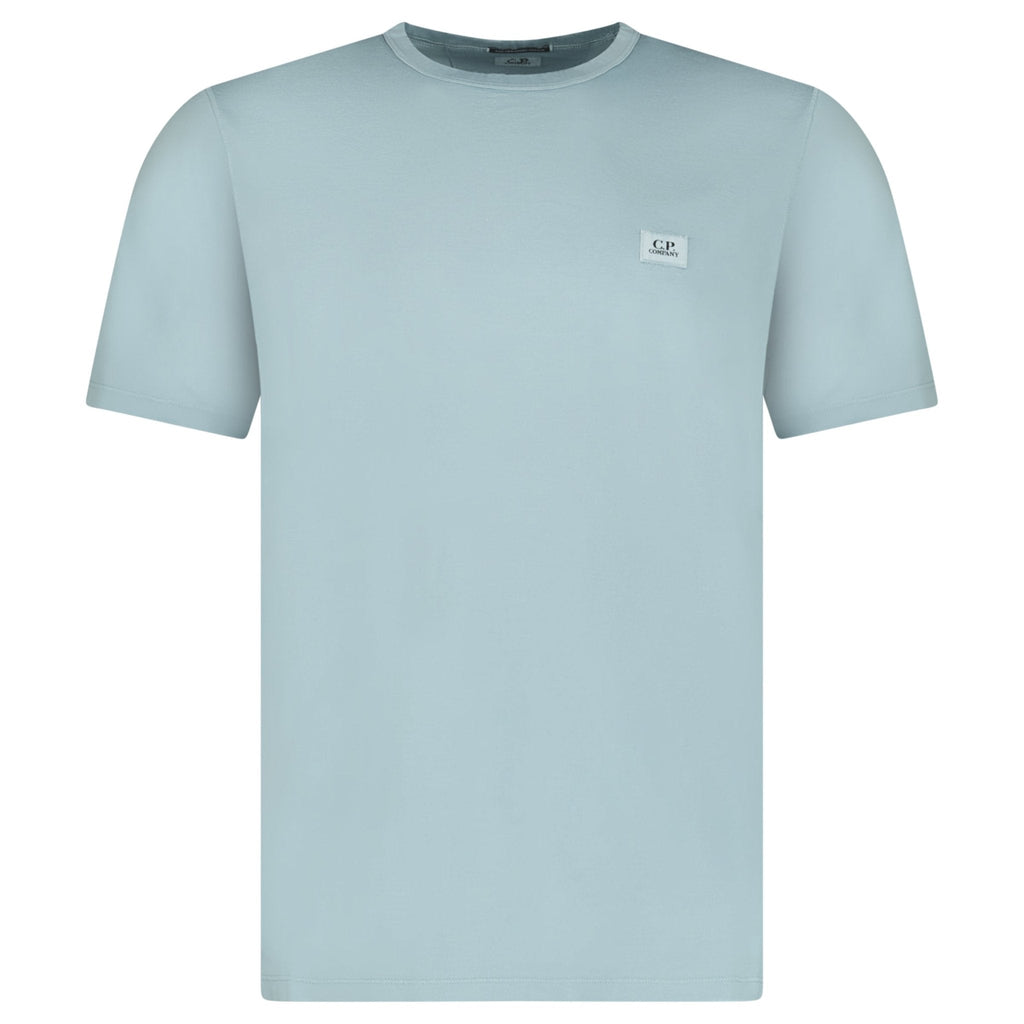 CP Company Mercerized Jersey 70/2 Gasato T-Shirt in Light Blue