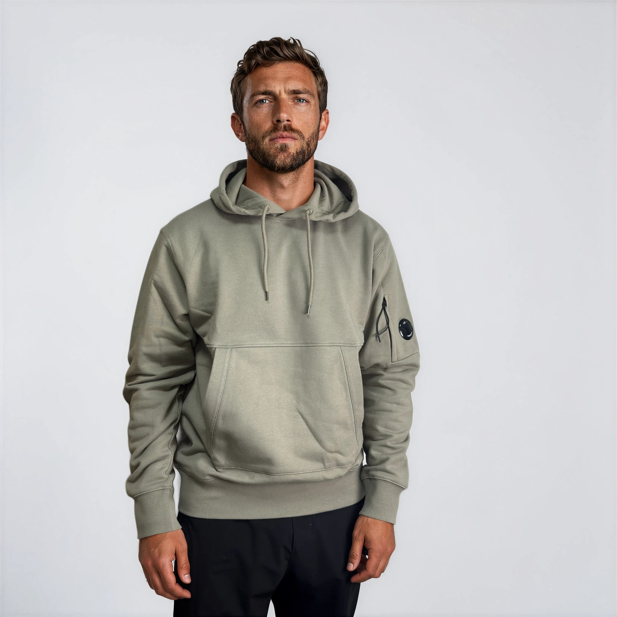 CP Company Micro Lens Diagonal Raised Hoodie Fallen Rock
