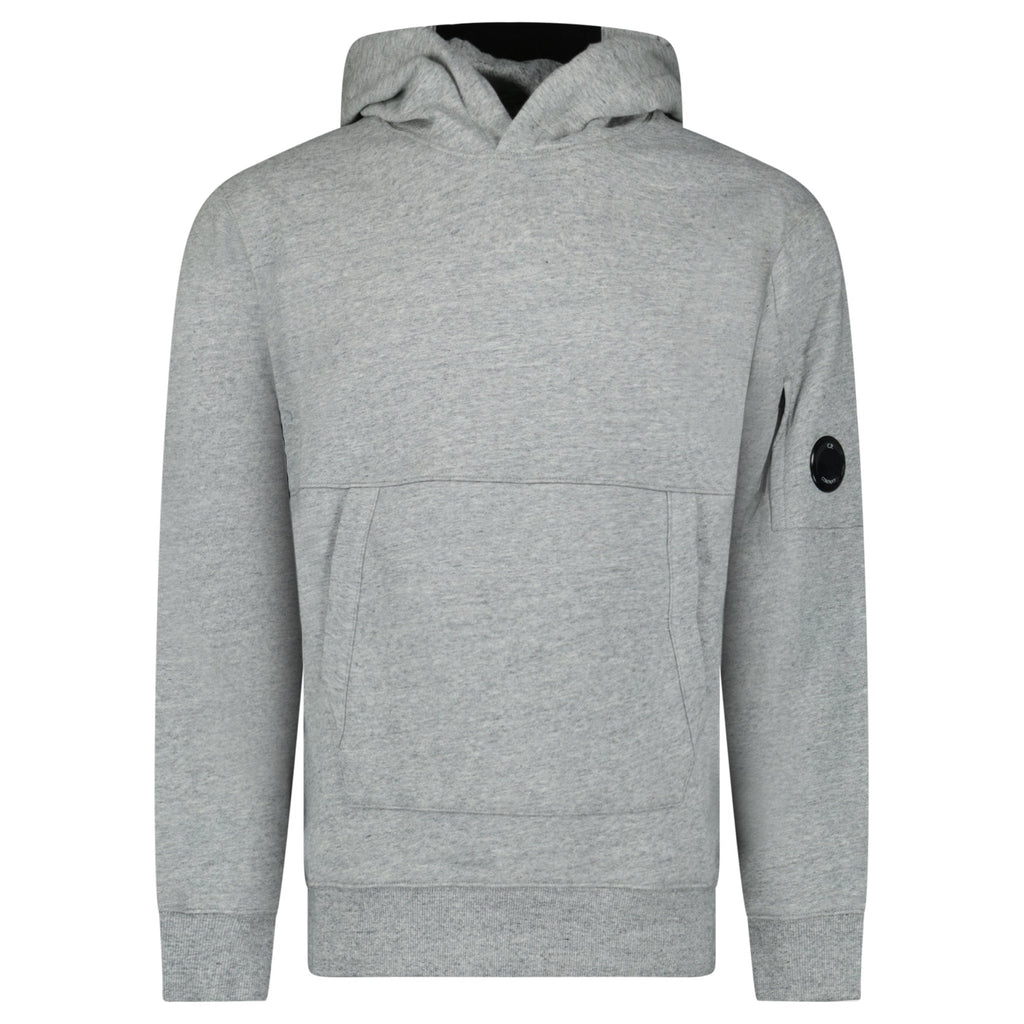 CP Company Micro Lens Diagonal Raised Hoodie Grey Stone