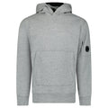 CP Company Micro Lens Diagonal Raised Hoodie Grey Stone
