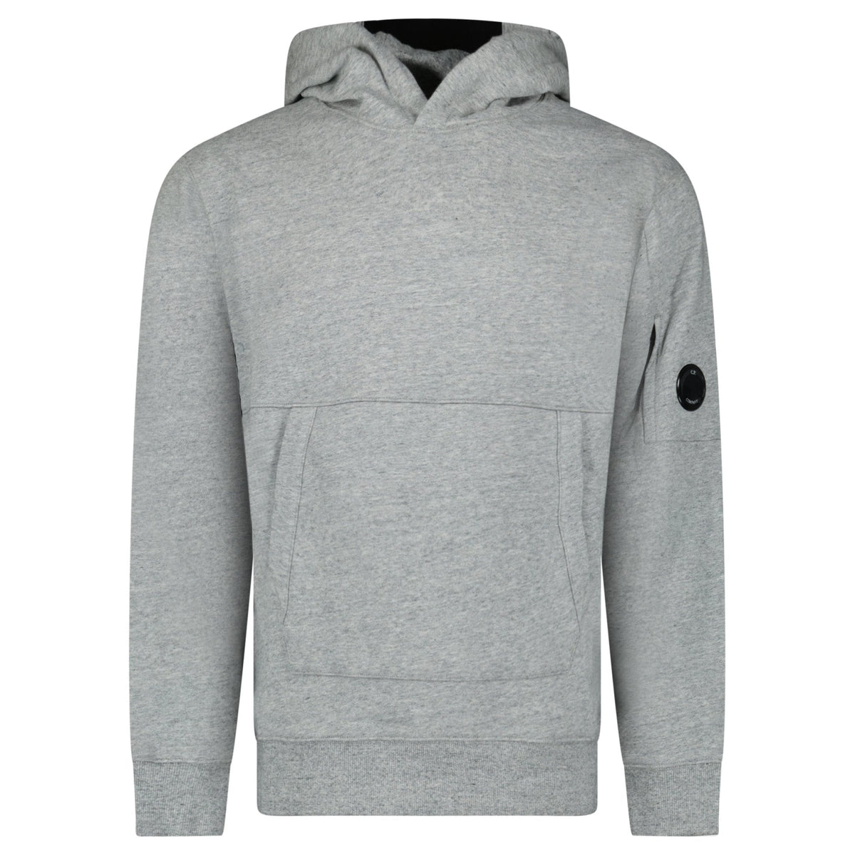 CP Company Micro Lens Diagonal Raised Hoodie Grey Stone