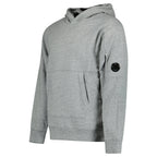 CP Company Micro Lens Diagonal Raised Hoodie Grey Stone