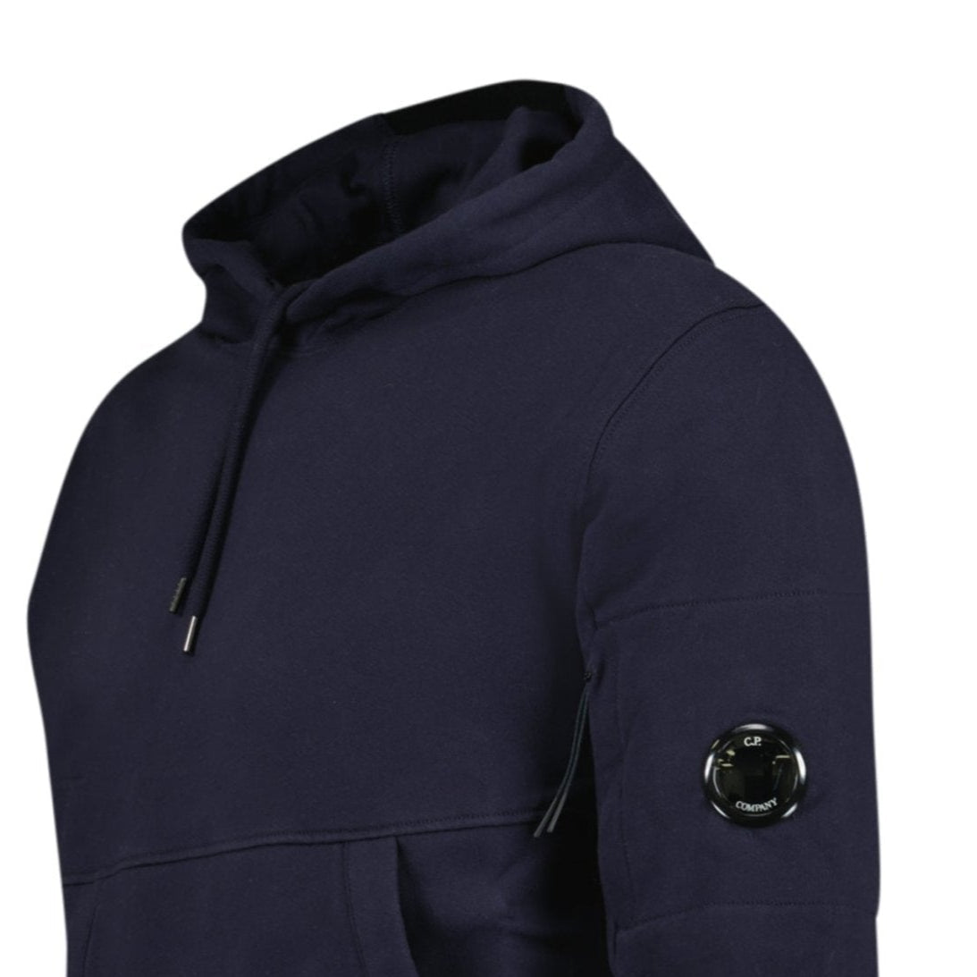 CP Company Micro Lens Diagonal Raised Hoodie Navy