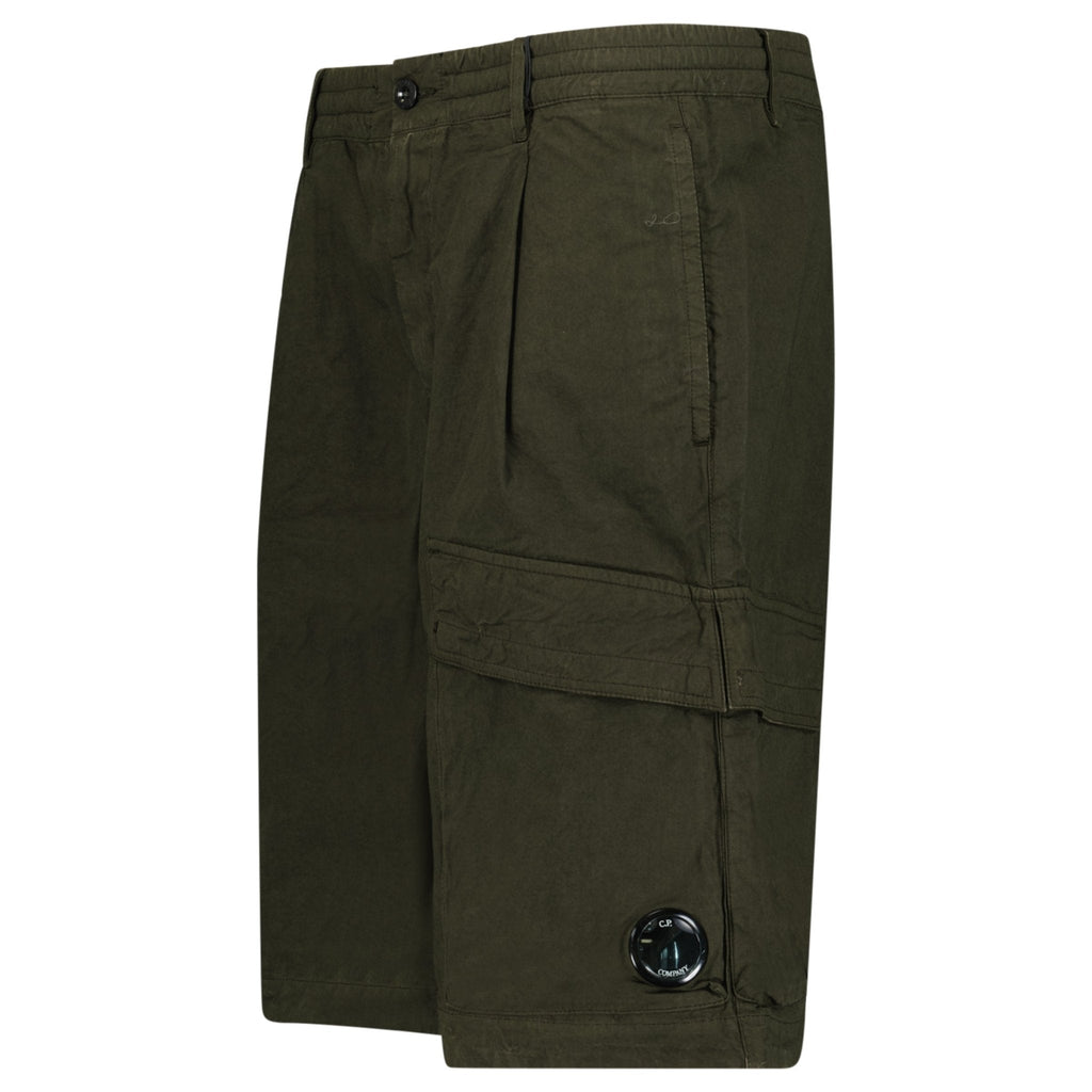 CP Company Micro-Reps Boxy Lens Shorts in Khaki Green