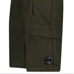 CP Company Micro-Reps Boxy Lens Shorts in Khaki Green