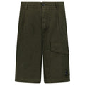 CP Company Micro-Reps Boxy Lens Shorts in Khaki Green