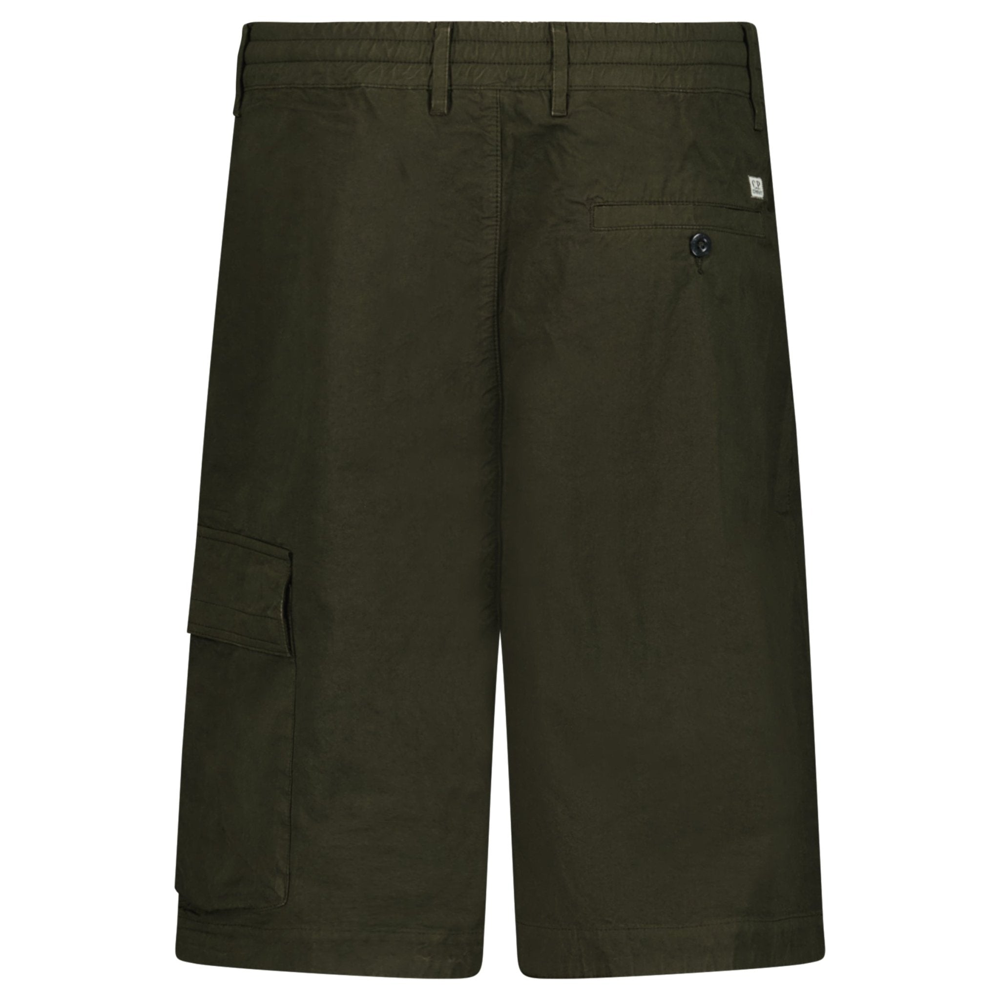CP Company Micro-Reps Boxy Lens Shorts in Khaki Green