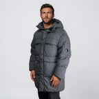 CP Company Nycra-R Hooded Long Down Jacket Dark Shadow