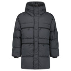 CP Company Nycra-R Hooded Long Down Jacket Dark Shadow