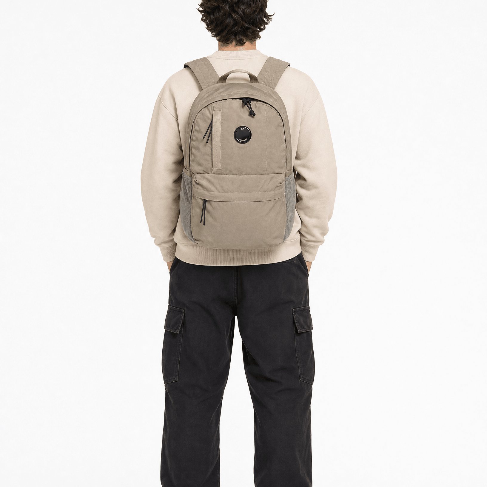 CP Company Nylon B Lens Rucksack in Vintage Khaki