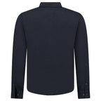CP Company Organic Gabardine Long Sleeve Lens Overshirt in Navy Blue