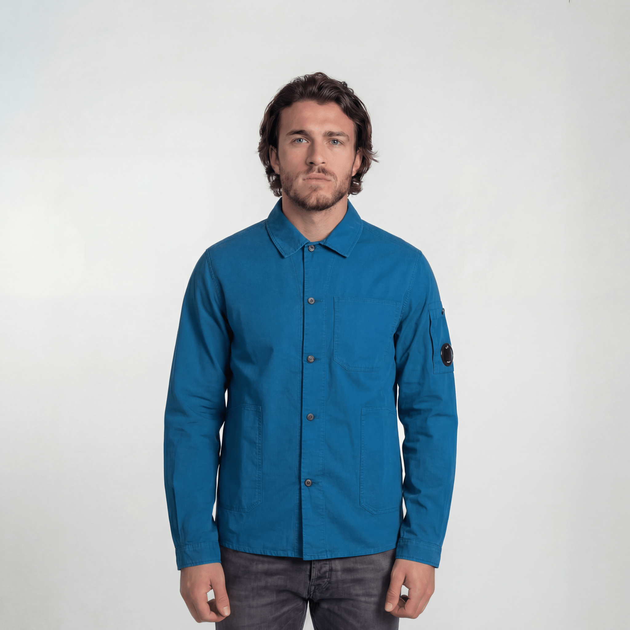 CP Company Ottoman Workwear Shirt in Blue