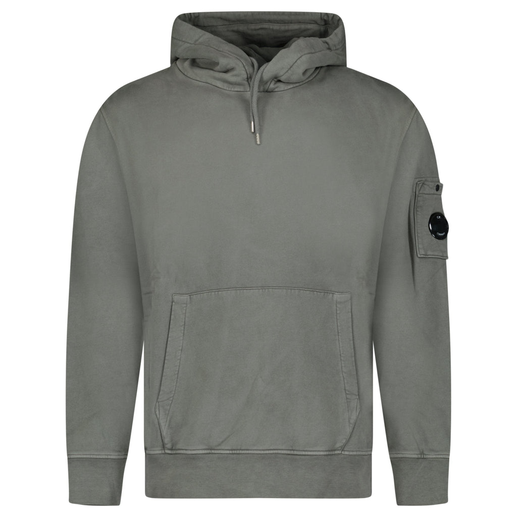 CP Company Pocket Lens Diagonal Emerized Hoodie Gunmetal