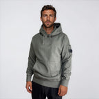 CP Company Pocket Lens Diagonal Emerized Hoodie Gunmetal