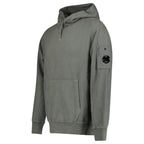 CP Company Pocket Lens Diagonal Emerized Hoodie Gunmetal