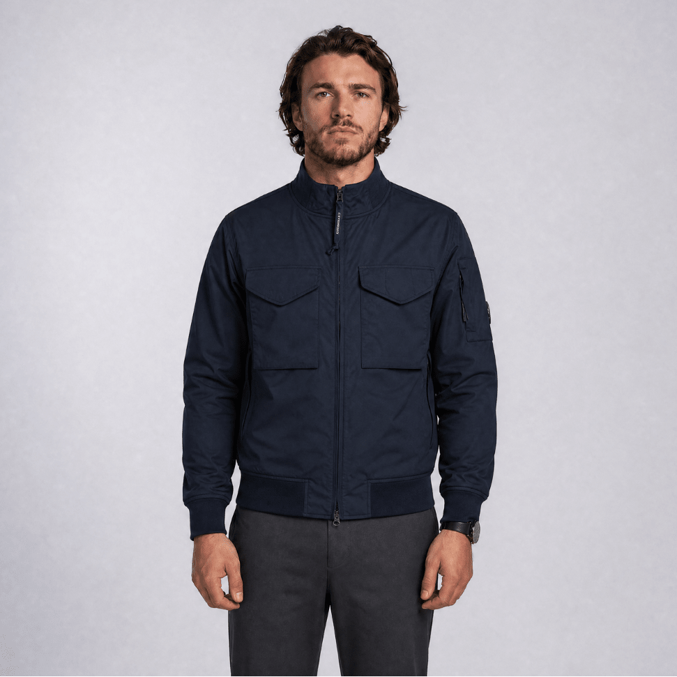 CP Company Pro-Tek Bomber Lens Jacket in Navy