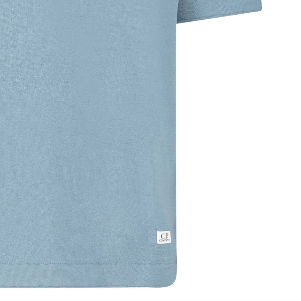 CP Company Sea Island Crewneck Knit T-Shirt in Stormy Weather Blue