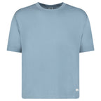 CP Company Sea Island Crewneck Knit T-Shirt in Stormy Weather Blue