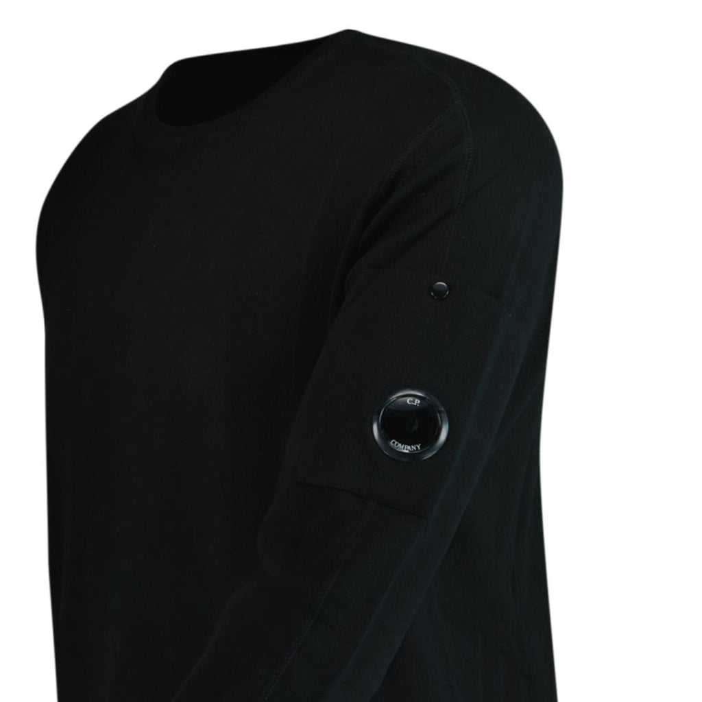 CP Company Sea Island Knitted Lens Sweatshirt Black