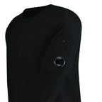CP Company Sea Island Knitted Lens Sweatshirt Black