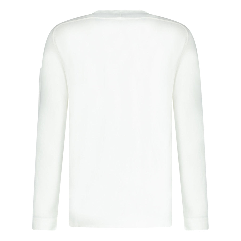 CP Company Sea Island Knitted Lens Sweatshirt White