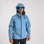 CP Company Shell-R Fleece Goggle Jacket Aegean Blue