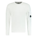 CP Company Sponge Knit Arm Lens Sweatshirt White