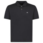 CP Company Stretch Piquet Short Sleeve Polo in Black