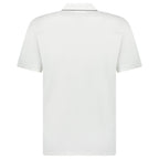 CP Company Stretch Piquet Striped Collar Polo Shirt White