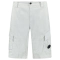 CP Company Stretch Sateen Cargo Lens Shorts in Blue Fox