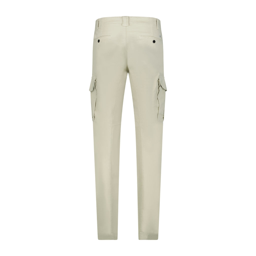 CP Company Stretch Sateen Ergonomic Lens Double Cargo Pants in Vintage Khaki