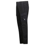 CP Company Stretch Sateen Ergonomic Lens Double Cargo Pants in Black