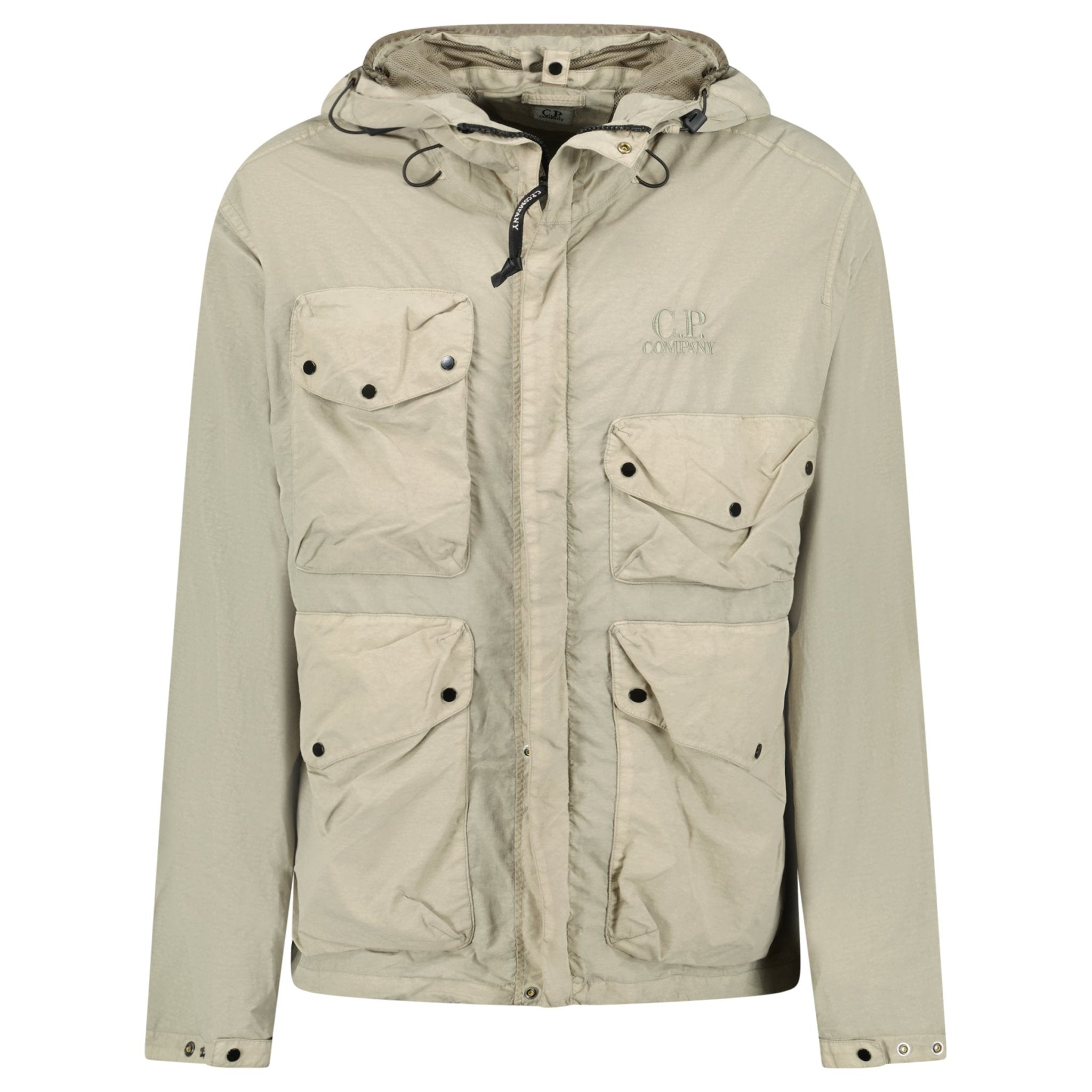 CP Company Vintage Khaki Flatt Nylon Goggle Jacket