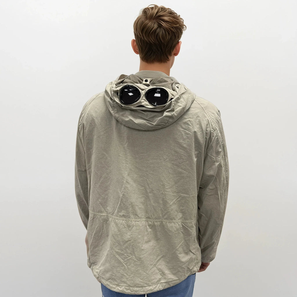 CP Company Vintage Khaki Flatt Nylon Goggle Jacket