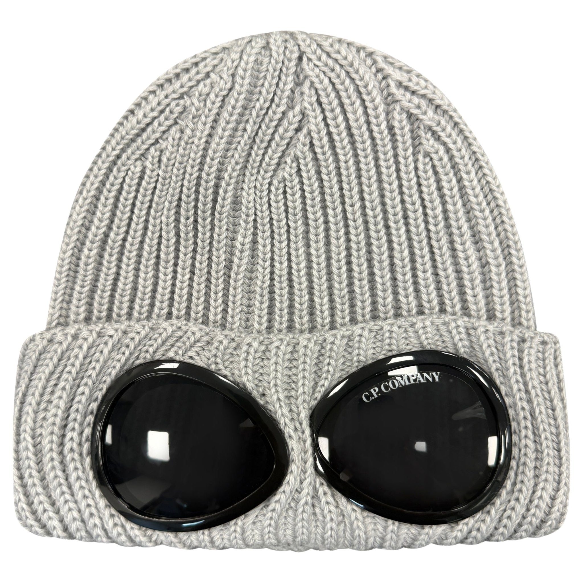 CP Company Wool Goggle Beanie Moon Melange Grey