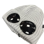 CP Company Wool Goggle Beanie Moon Melange Grey