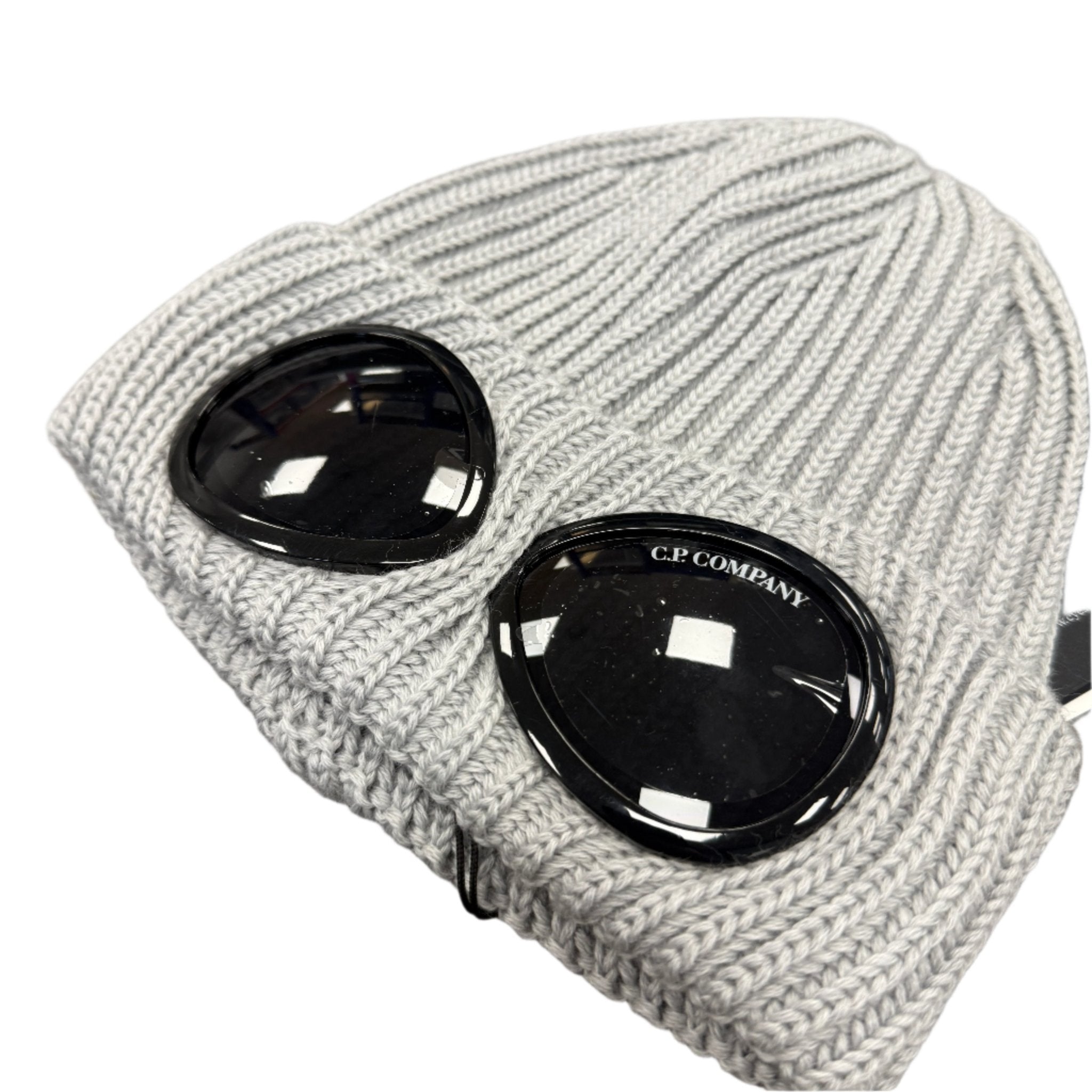CP Company Wool Goggle Beanie Moon Melange Grey