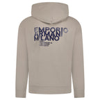 Emporio Armani Front & Back Print Hooded Sweatshirt Grey