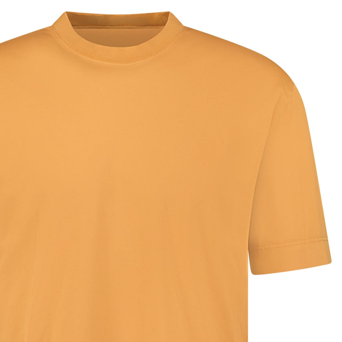 Gran Sasso Cotton Crewneck T-Shirt in Orange