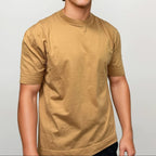 Gran Sasso Cotton Crewneck T-Shirt in Orange