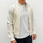 Gran Sasso Full Zip Cotton/ Nylon Jacket in Cream