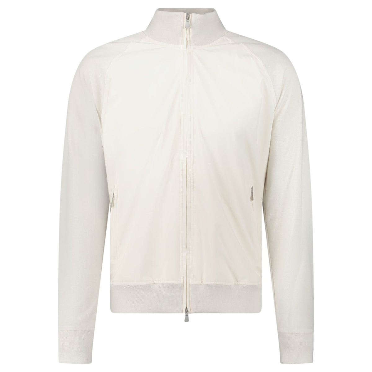 Gran Sasso Full Zip Cotton/ Nylon Jacket in Cream