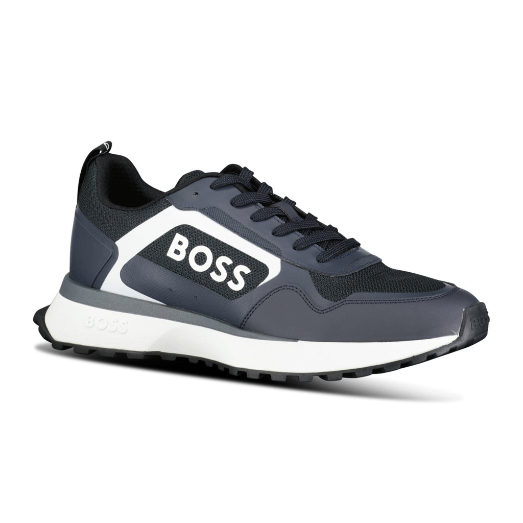 Hugo Boss Boss Logo 'Jonah' Trainers Navy Blue