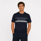 Hugo Boss Iconic Zone Logo T-Shirt in Navy