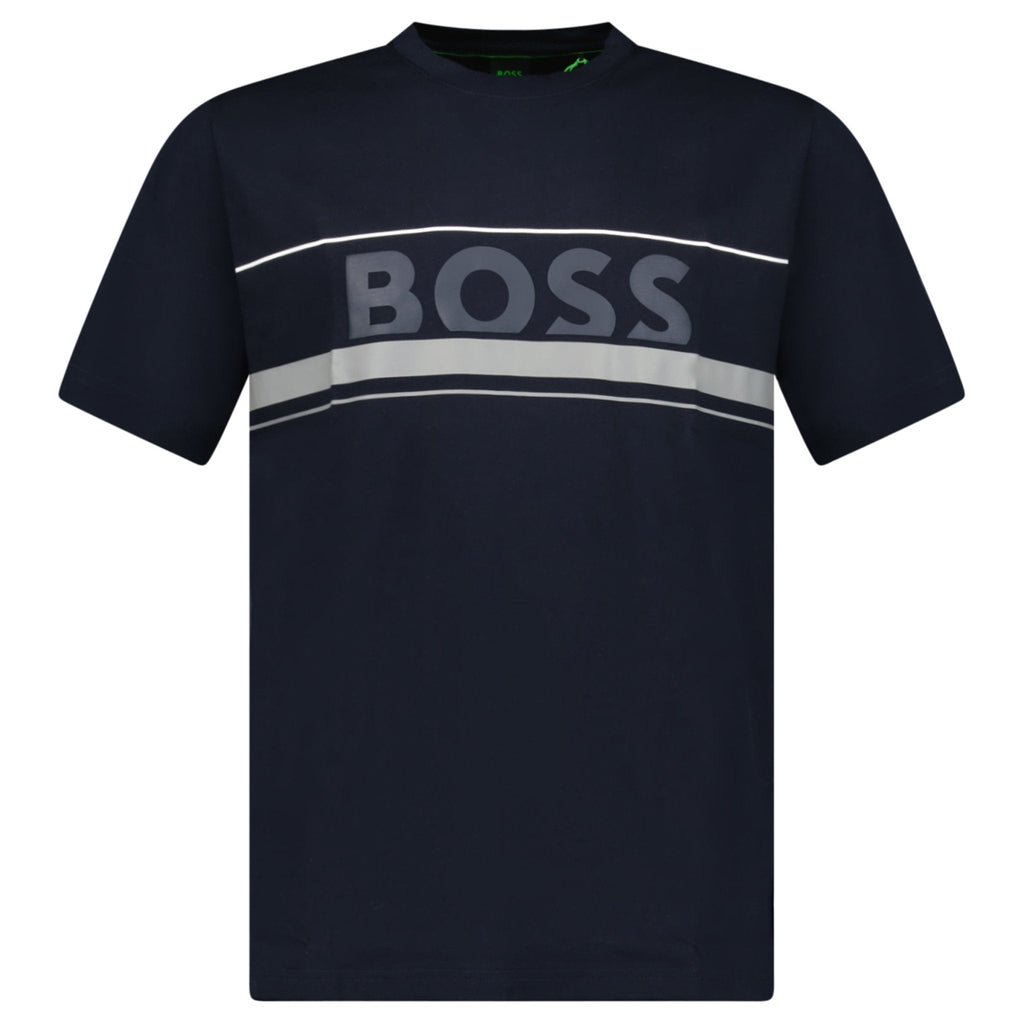 Hugo Boss Iconic Zone Logo T-Shirt in Navy