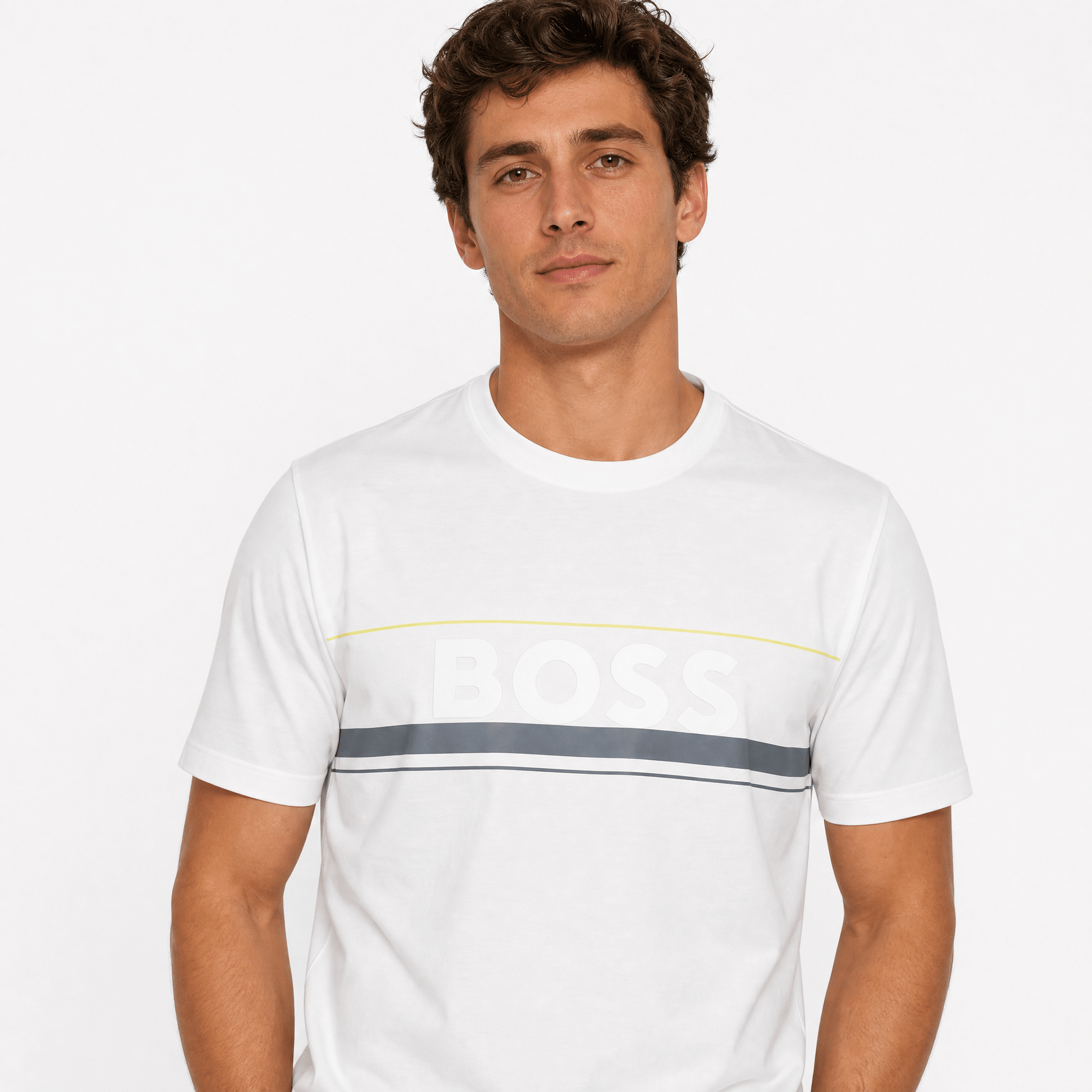 Hugo Boss Iconic Zone Logo T-Shirt in White
