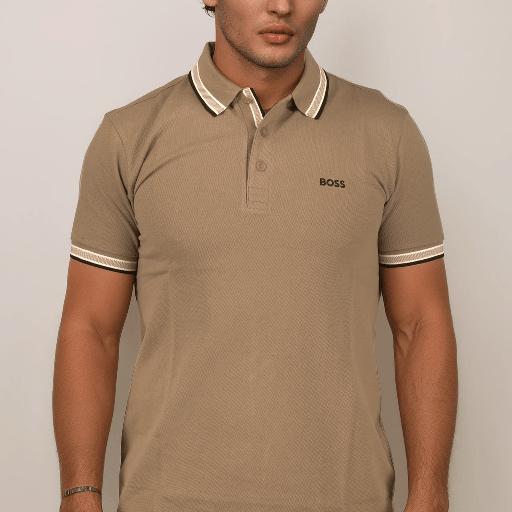 Boss Paddy Polo Shirt Brown
