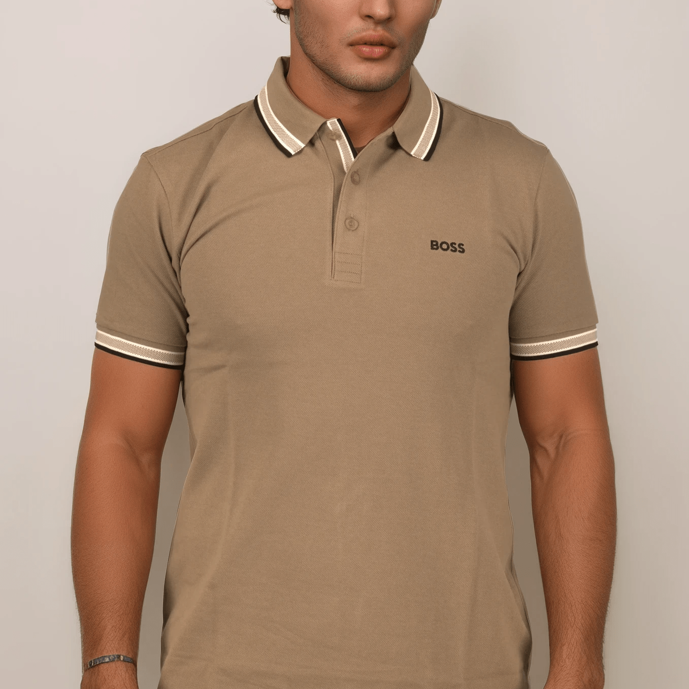 Boss Paddy Polo Shirt Brown