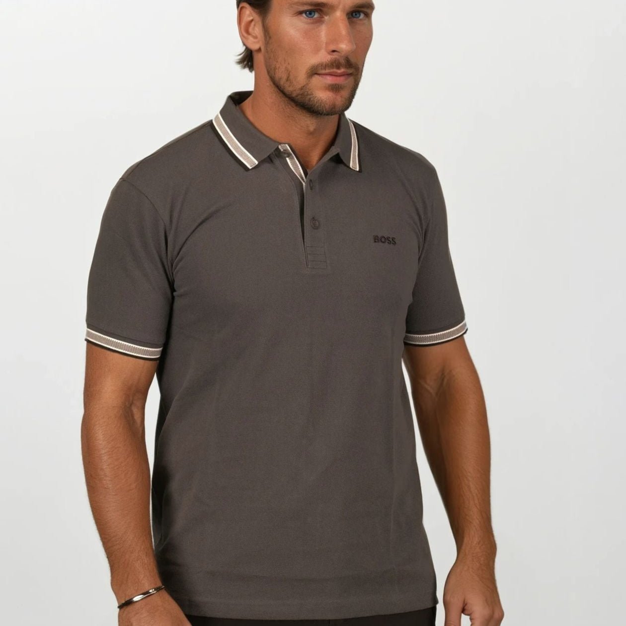 Boss Paddy Polo Shirt Dark Grey